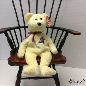 Ty Beanie Baby Retired Mother 2002 Yellow Bear